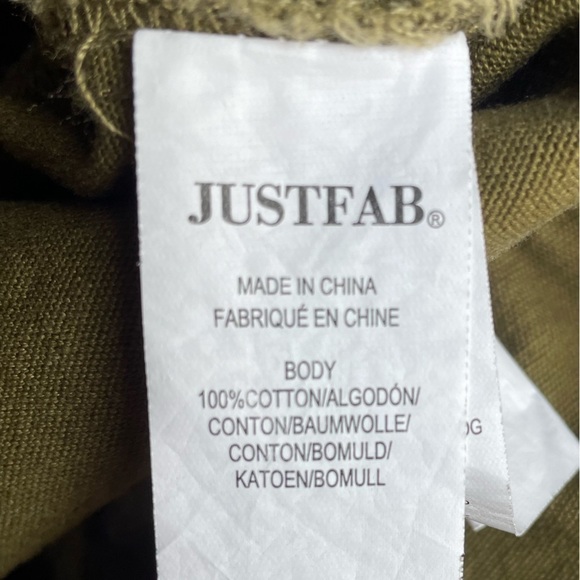 JustFab Canvas Cropped Jacket Balloon Sleeve Olive Green Boxy Cargo Like SZ XXL - Picture 12 of 16